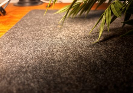 A felt desk mat