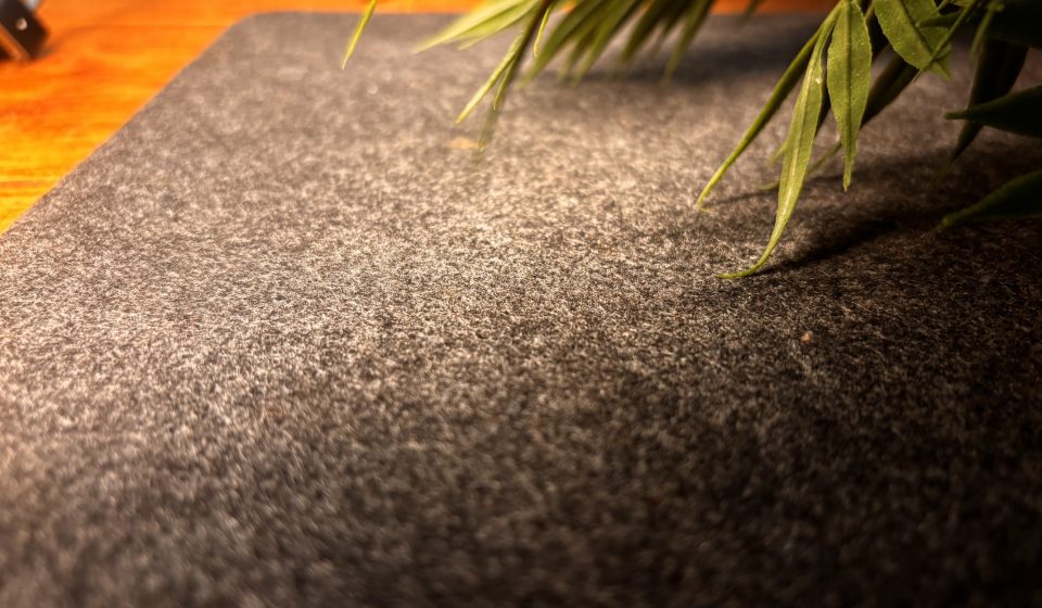 A felt desk mat